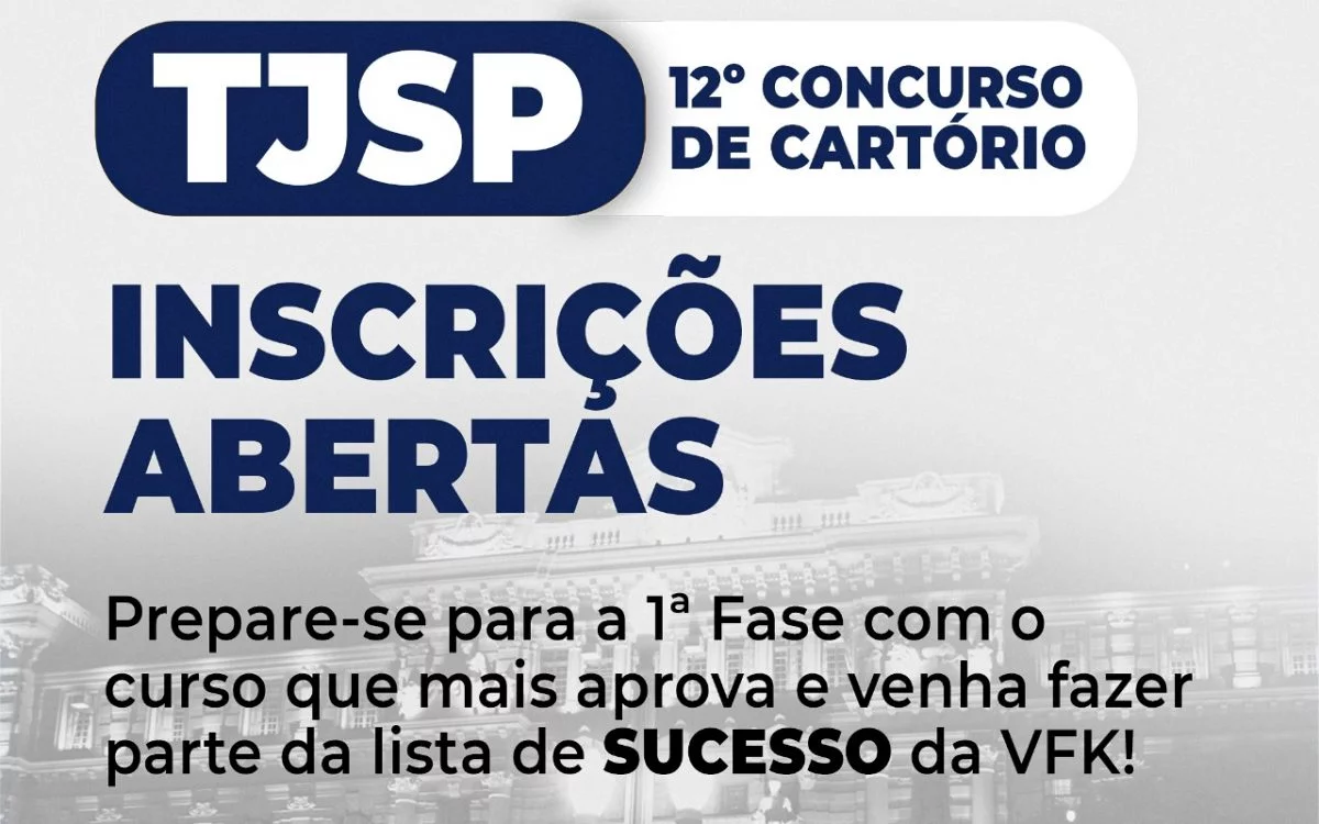 Read more about the article TJSP: Abrem as inscrições para o 12º Concurso de Cartório de São Paulo